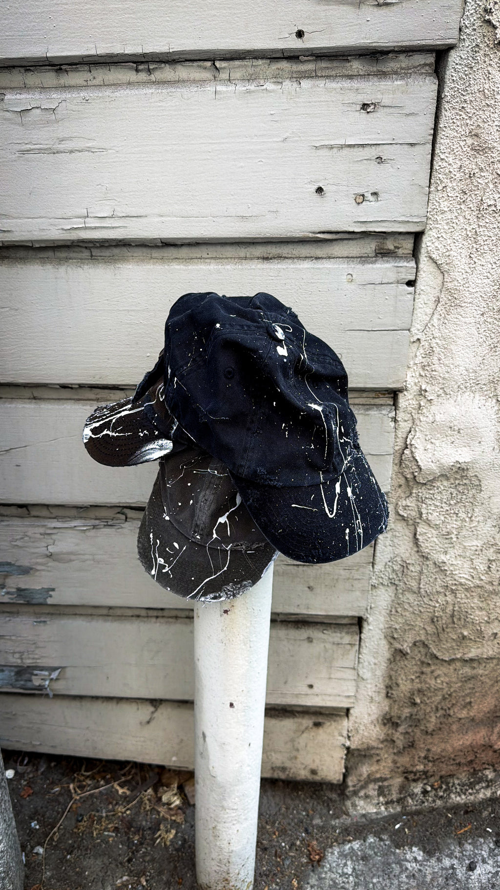 Coal Paint Splatter Cap