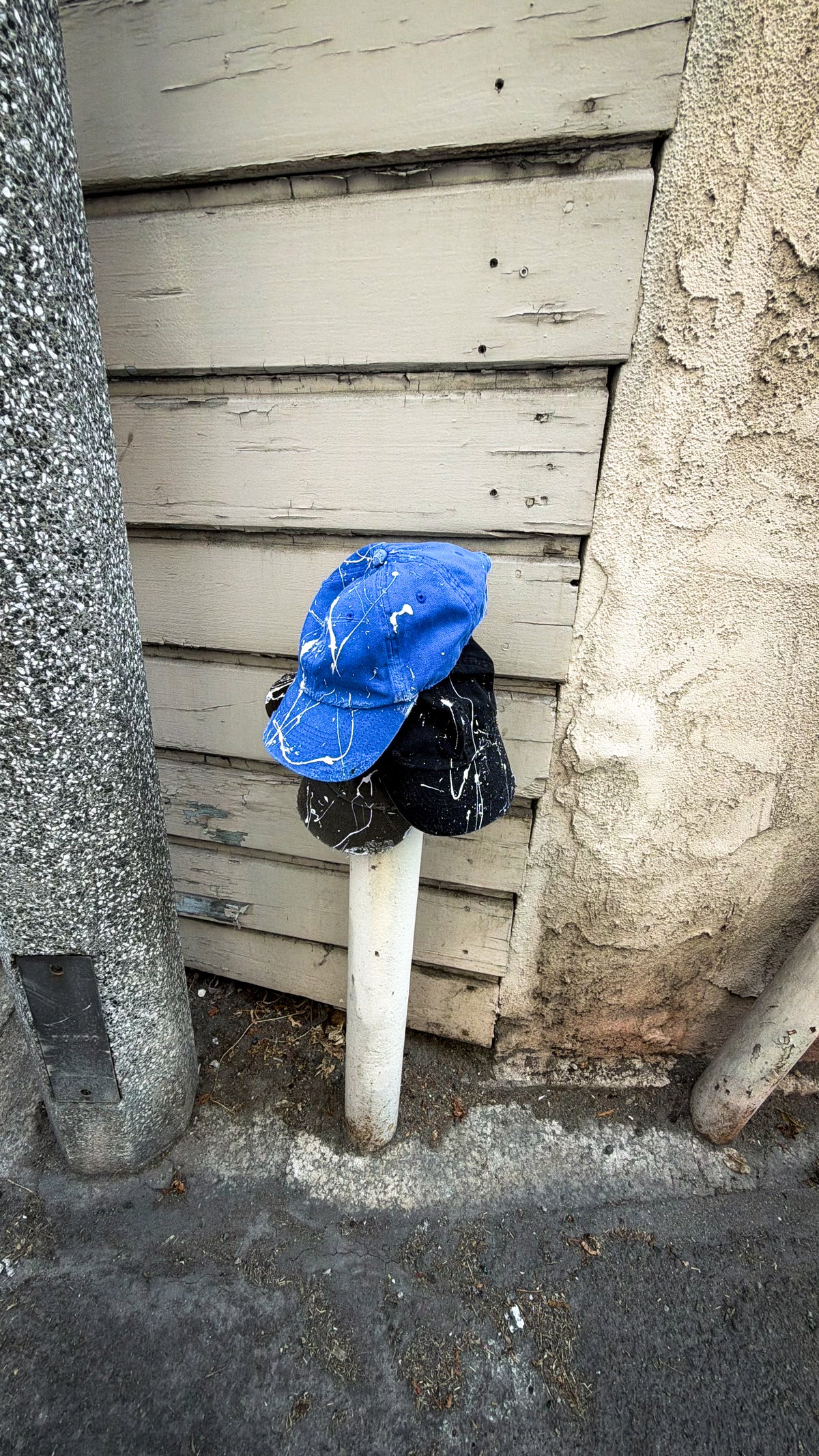 Blue Paint Splatter Cap