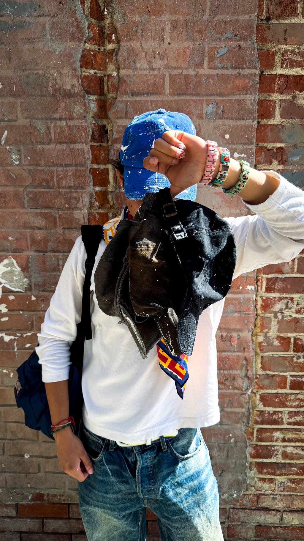 Coal Paint Splatter Cap